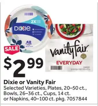 Stop&Shop Dixie or Vanity Fair offer