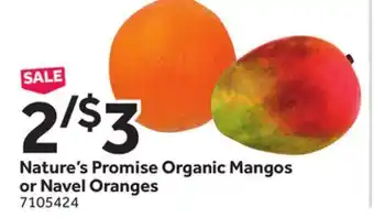 Stop&Shop Nature's Promise Organic Mangos or Navel Oranges offer