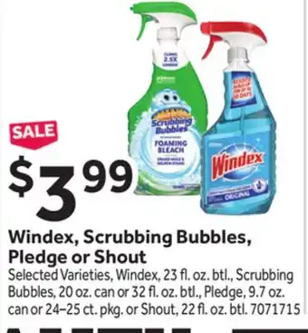 Stop&Shop Windex, Scrubbing Bubbles, Pledge or Shout offer