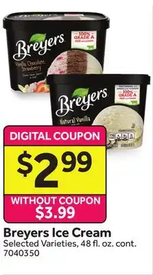 Stop&Shop Breyers Ice Cream offer