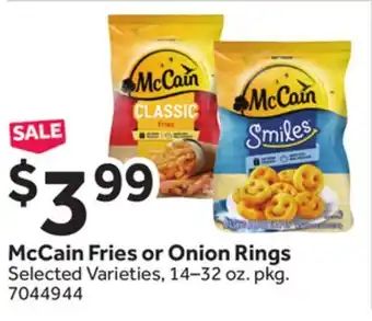 Stop&Shop McCain Fries or Onion Rings offer