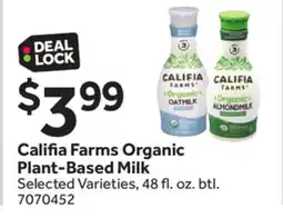 Stop&Shop Califia Farms Organic Plant-Based Milk offer