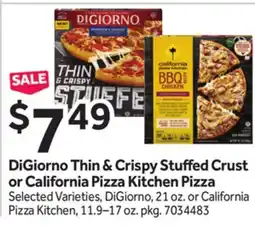 Stop&Shop DiGiorno Thin & Crispy Stuffed Crust or California Pizza Kitchen Pizza offer