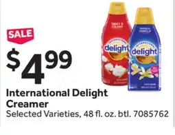 Stop&Shop International Delight Creamer offer