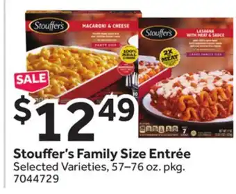 Stop&Shop Stouffer's Family Size Entrée offer