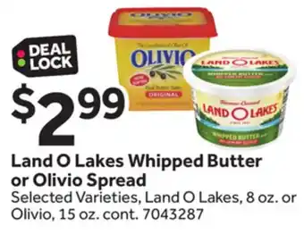 Stop&Shop Land O Lakes Whipped Butter or Olivio Spread offer