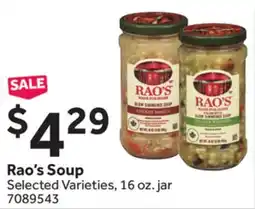 Stop&Shop Rao's Soup offer