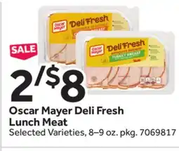 Stop&Shop Oscar Mayer Deli Fresh Lunch Meat offer