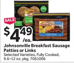 Stop&Shop Johnsonville Breakfast Sausage Patties or Links offer