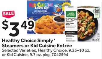 Stop&Shop Healthy Choice Simply' Steamers or Kid Cuisine Entrée offer