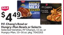 Stop&Shop P.F. Chang's Bowl or Hungry-Man Bowls or Selects offer