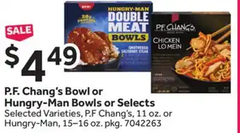 Stop&Shop P.F. Chang's Bowl or Hungry-Man Bowls or Selects offer