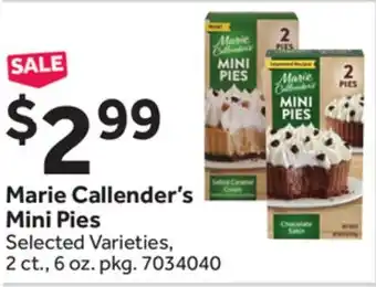 Stop&Shop Marie Callender's Mini Pies offer