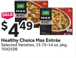 Stop&Shop Healthy Choice Max Entrée offer