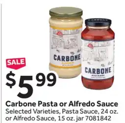 Stop&Shop Carbone Pasta or Alfredo Sauce offer