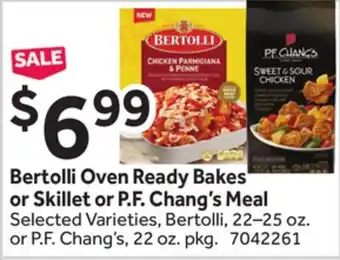 Stop&Shop Bertolli Oven Ready Bakes or Skillet or P. F. Chang's Meal offer