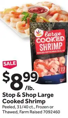 Stop&Shop Stop & Shop Large Cooked Shrimp offer