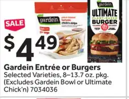 Stop&Shop Gardein Entrée or Burgers offer