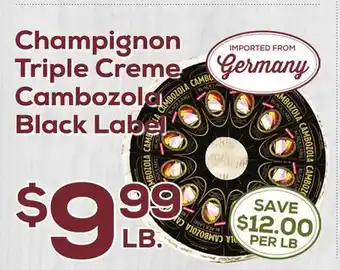 DeCicco & Sons Champignon Triple Creme Cambozola Black Label offer