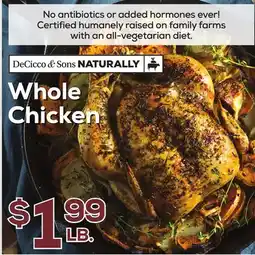 DeCicco & Sons Whole Chicken offer