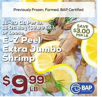 DeCicco & Sons E-Z Peel Extra Jumbo Shrimp offer