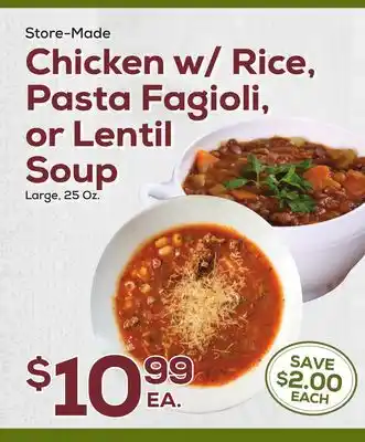 DeCicco & Sons Chicken w/ Rice, Pasta Fagioli, or Lentil Soup offer