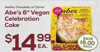 DeCicco & Sons Abe's 6 Vegan Celebration Cake offer