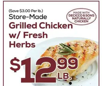 DeCicco & Sons Grilled Chicken w/Fresh Herbs offer