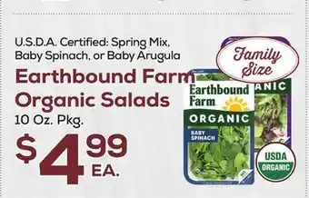 DeCicco & Sons Earthbound Farm Organic Salads offer