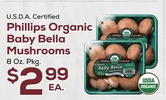 DeCicco & Sons Phillips Organic Baby Bella Mushrooms offer