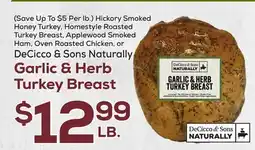 DeCicco & Sons DeCicco & Sons Naturally Garlic & Herb Turkey Breast offer