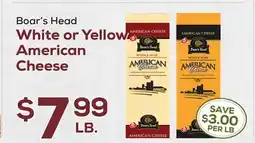 DeCicco & Sons Boar's Head White or Yellow American Cheese offer