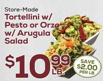 DeCicco & Sons Tortellini w/Pesto or Orzo w/Arugula Salad offer