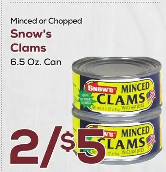 DeCicco & Sons Snow's Clams offer