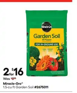 Lowe's Miracle-Gro 1.5-cu ft Garden Soil offer