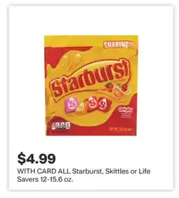 CVS ALL Starburst, Skittles or Life Savers 12-15.6 oz offer