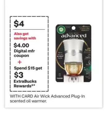 CVS Air Wick Advanced Plug-In scented oil warmer offer