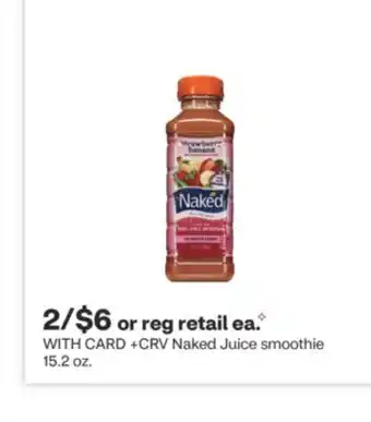 CVS Naked Juice smoothie 15.2 oz offer