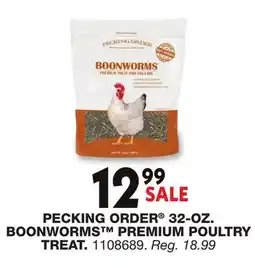 Blain's Farm & Fleet PECKING ORDER 32-OZ. BOONWORMS PREMIUM POULTRY TREAT offer