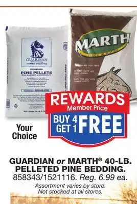 Blain's Farm & Fleet GUARDIAN or MARTH 40-LB. PELLETED PINE BEDDING offer