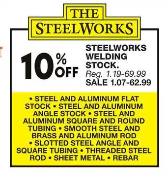 Blain's Farm & Fleet STEELWORKS WELDING STOCK offer