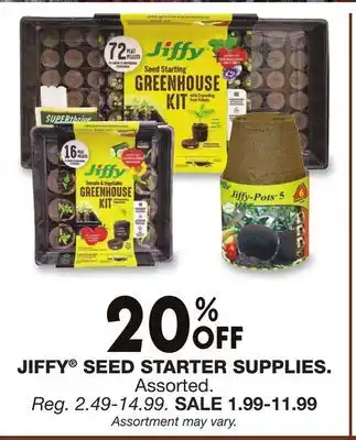 Blain's Farm & Fleet JIFFY SEED STARTER SUPPLIES offer