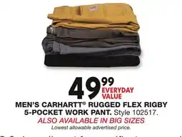 Blain's Farm & Fleet MEN'S CARHARTT RUGGED FLEX RIGBY 5-POCKET WORK PANT offer