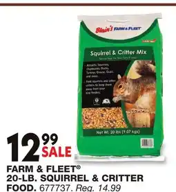 Blain's Farm & Fleet FARM & FLEET 20-LB. SQUIRREL & CRITTER FOOD offer