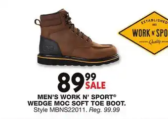 Blain's Farm & Fleet MEN'S WORK N' SPORT WEDGE MOC SOFT TOE BOOT offer