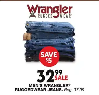 Blain's Farm & Fleet MEN'S WRANGLER RUGGEDWEAR JEANS offer