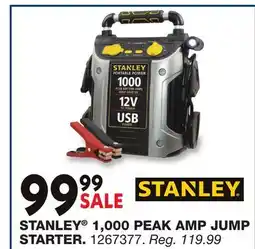 Blain's Farm & Fleet STANLEY 1,000 PEAK AMP JUMP STARTER offer