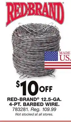 Blain's Farm & Fleet RED-BRAND 12.5-GA. 4-PT. BARBED WIRE offer