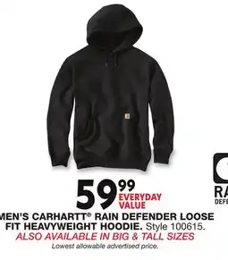 Blain's Farm & Fleet MEN'S CARHARTT RAIN DEFENDER LOOSE FIT HEAVYWEIGHT HOODIE offer