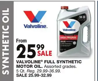 Blain's Farm & Fleet VALVOLINE FULL SYNTHETIC MOTOR OIL offer